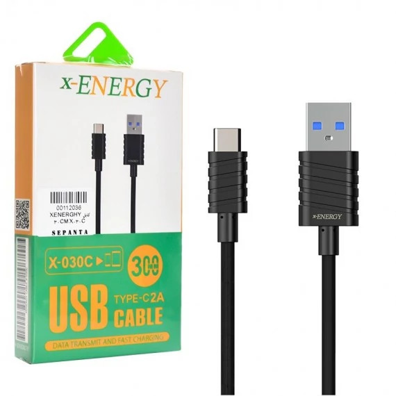 کابل فست شارژ Type-C پاوربانکی مدل X-030C برند X-Energy