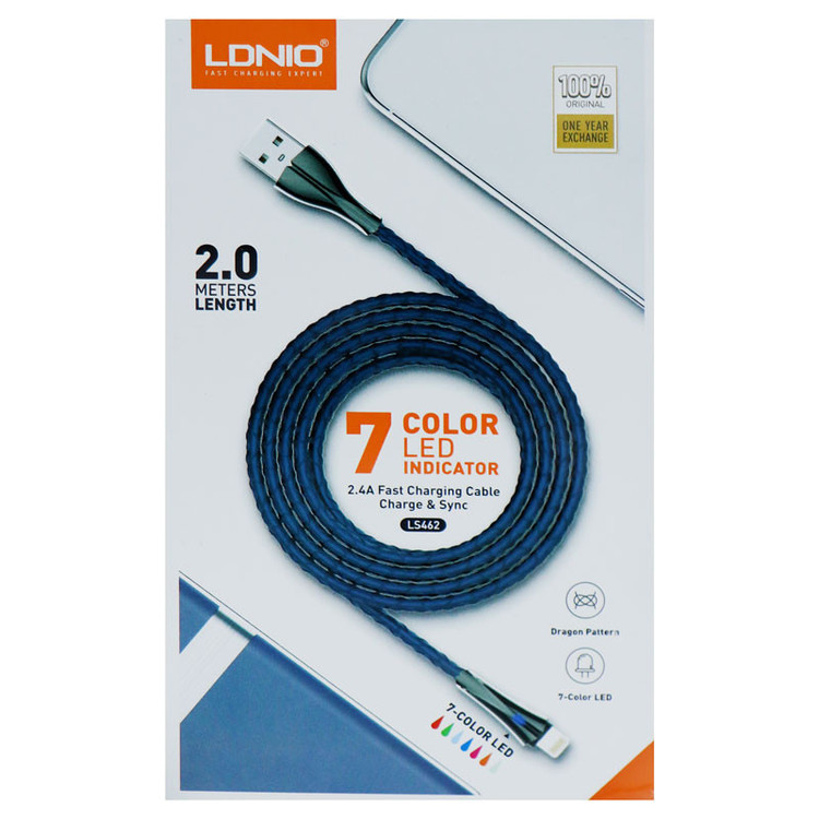 کابل تبدیل USB به microUSB الدینیو مدل LS462 طول 2 متر