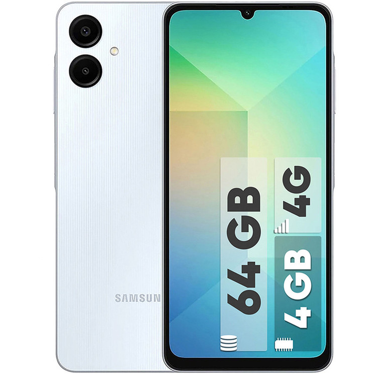 گوشی موبایل کارکرده سامسونگ مدل Galaxy A06 دو سیم کارت ظرفیت 64 گیگابایت و رم 4 گیگابایت
